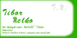 tibor melko business card